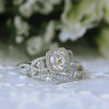 Chic Korean Japanese Geometric Marquise Ring Set For Women With Micro Pave Zircon, 2 Pieces view 3