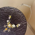 Alloy Rhinestone Enamel Cross Leaf Flower Pendant Necklace Vacation Style Collarbone Jewelry view 4