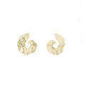 Luxury Irregular Wrinkled Metal Spiral Hoop Studs For Women Geometric Alloy Statement Earrings view 5