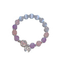 Cat Eye Stone Crystal Butterfly Elastic Bangle Fresh Summer Light Luxury Women's Jewelry view 5