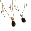 French Vintage Resin Oval Adjustable Pendant Sweater Necklace Minimalist Light Luxury Jewelry view 5