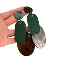 European American Style Acrylic Geometric Round Oval Stud Earrings For Women view 5