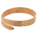 Vintage New Chinese Style Metal Printed Open Bangle Arm Cuff For Women view 5
