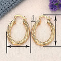 U-Shaped Woven Metal Earrings, European American Textured Trendy Style Jewelry view 4