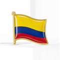 Alloy Enamel Colombia Flag Brooch For Unisex Clothing Decoration view 2