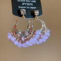 Light Luxury French Court Geometric Round Crystal Tassel Drop Earrings With Silver Needles view 4