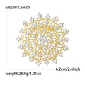 Alloy Rhinestone Sunflower Brooch Pin For Womens Dresses And Suits view 4