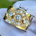 Women's Court Style Round Metal Plated Ring, Light Luxury Fashion Jewelry Accessory view 4