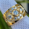 Women's Court Style Round Metal Plated Ring, Light Luxury Fashion Jewelry Accessory view 3