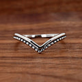 Minimalist V Shape Plated Metal Ring, Simple Daily Commuter Jewelry Accessory For Women view 5
