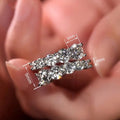 New Korean Japanese Open Ring For Women Round Four Prong Inlaid Elegant French Style Finger Ring view 4