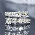 New Korean Japanese Open Ring For Women Round Four Prong Inlaid Elegant French Style Finger Ring view 1