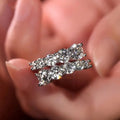 New Korean Japanese Open Ring For Women Round Four Prong Inlaid Elegant French Style Finger Ring view 2
