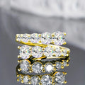 New Korean Japanese Open Ring For Women Round Four Prong Inlaid Elegant French Style Finger Ring view 7