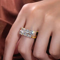 New Korean Japanese Open Ring For Women Round Four Prong Inlaid Elegant French Style Finger Ring view 3
