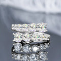 New Korean Japanese Open Ring For Women Round Four Prong Inlaid Elegant French Style Finger Ring view 6