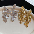 Light Luxury Acrylic Flower Petal Tassel Drop Earrings With Steel Pins For Women view 4