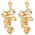Light Luxury Acrylic Flower Petal Tassel Drop Earrings With Steel Pins For Women view 5