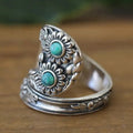 Vintage European Artistic Sunflower Ring For Women, Adjustable Open Antique Style Jewelry view 3