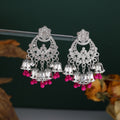 Vintage Bohemian Rhinestone Flower Geometric Hollow Bell Tassel Alloy Chandelier Ethnic Drop Earrings view 3