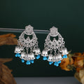 Vintage Bohemian Rhinestone Flower Geometric Hollow Bell Tassel Alloy Chandelier Ethnic Drop Earrings view 2