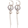 Light Luxury Acrylic Zircon Geometric Round Tassel C-Shaped Drop Earrings For Women view 5
