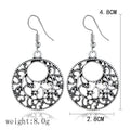 Antique Silver Openwork Scroll Round Hook Earrings view 4