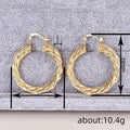 Wavy Texture Metal Ear Cuffs For Women, Side Concave European Middle Eastern Jewelry Earrings view 4