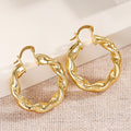 Textured Irregular Spiral Ear Cuffs For Women, Trendy Minimal Metal Earrings view 5