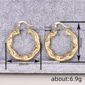 Textured Irregular Spiral Ear Cuffs For Women, Trendy Minimal Metal Earrings view 4