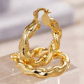 Textured Irregular Spiral Ear Cuffs For Women, Trendy Minimal Metal Earrings view 2