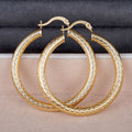 Exotic Middle Eastern Large Hoop Earrings, Cross Lattice Metal Statement Ear Cuffs view 3