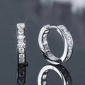 New Geometric Hoop Earrings For Women With Rhinestone Inlay Elegant Daily Fashion Jewelry view 1