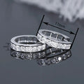 New Geometric Hoop Earrings For Women With Rhinestone Inlay Elegant Daily Fashion Jewelry view 4