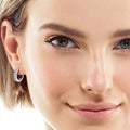 New Geometric Hoop Earrings For Women With Rhinestone Inlay Elegant Daily Fashion Jewelry view 3