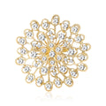 Alloy Rhinestone Sunflower Brooch Pin For Women's Dress And Suit view 1