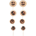 Light Luxury Metal Geometric Round Leopard Print Leather Tassel Drop Earrings For Women view 5
