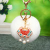 Multicolor Ruyi-Lock White-Pom