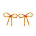 Acetate Bow Stud Earrings With Silver Pins, Minimalist Versatile Fashion Jewelry For Women view 5