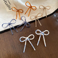 Acetate Bow Stud Earrings With Silver Pins, Minimalist Versatile Fashion Jewelry For Women view 3