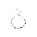 Sparkling Alloy Rhinestone Round Cross Pendant Bangle Light Luxury Fashion Bracelet view 5