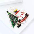 Alloy Enamel Snowman Brooch Pin For Christmas Sweater Gifts view 3