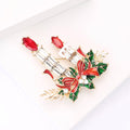 Alloy Enamel Candle Brooch With Rhinestones For Christmas Holiday Apparel view 4