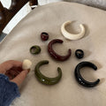 Resin Round Open Design Statement Ring For Women view 3