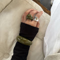 Resin Round Open Design Statement Ring For Women view 4