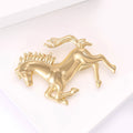 Smooth Alloy Horse Brooch Pin For Unisex Animal Apparel view 3