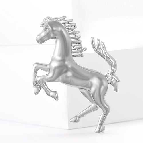 Smooth Alloy Horse Brooch Pin For Unisex Animal Apparel