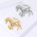Smooth Alloy Horse Brooch Pin For Unisex Animal Apparel view 4