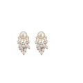 Elegant French Vintage Silver Alloy Pearl Flower Tassel Studs For Women Luxury Earrings view 5