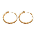 18K Gold Plated Copper Zircon Geometric Round Chain Earrings European Court Style view 5